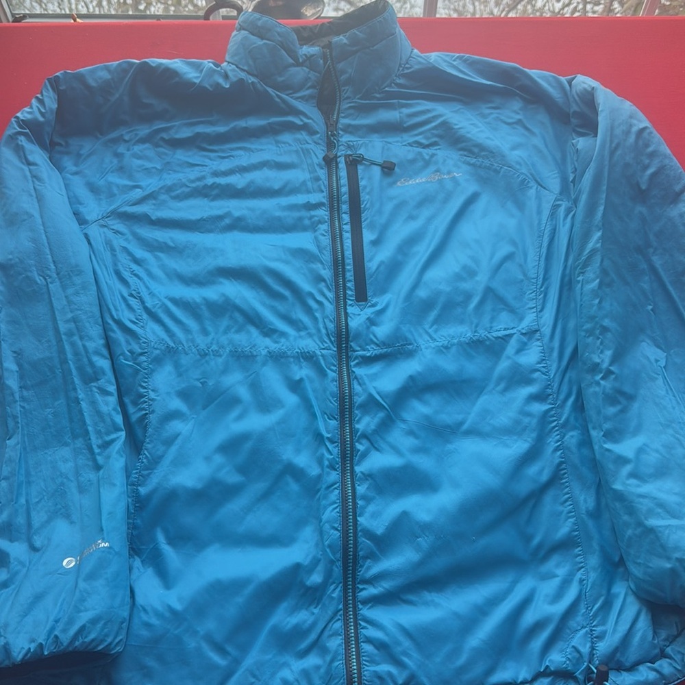 EDDIE BAUER REVERSIBLE LIGHTWEIGHT BLUE/BLACK JACKET (XL) - Picture 11 of 14